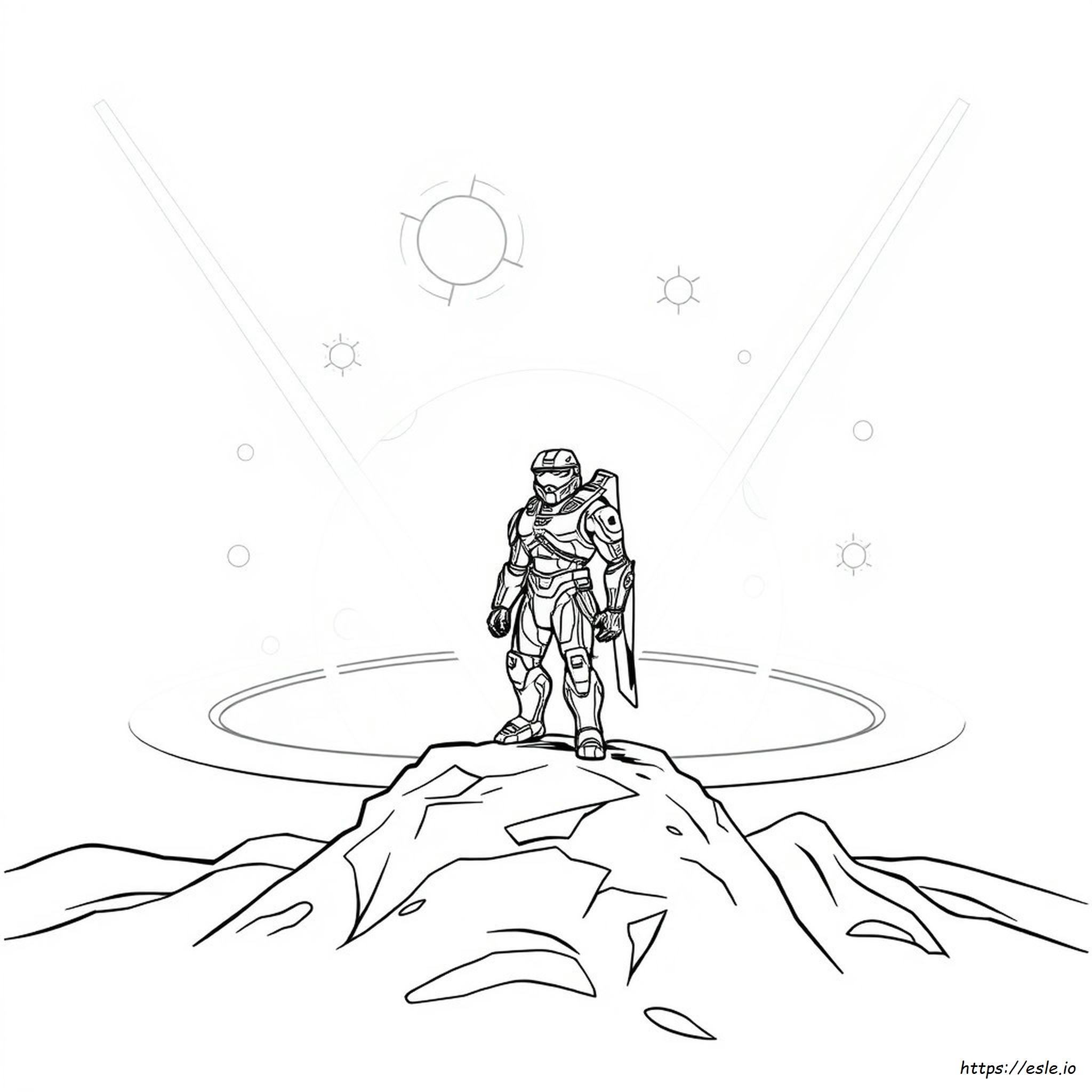 Halo Colouring Page