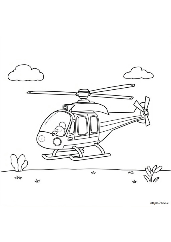 Rendőrségi Helikopter Színező