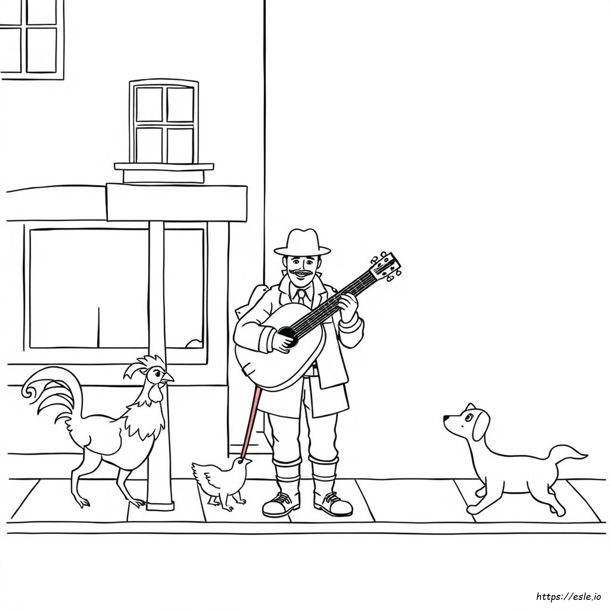 Coloriage Musiciens De Br me Coloriage Musiciens De Br me
