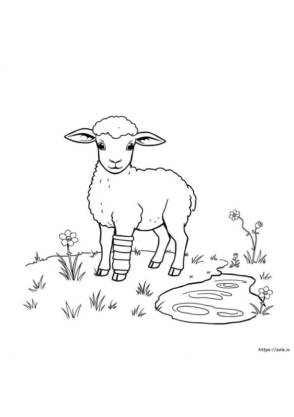 The Crippled Lamb Coloring Page