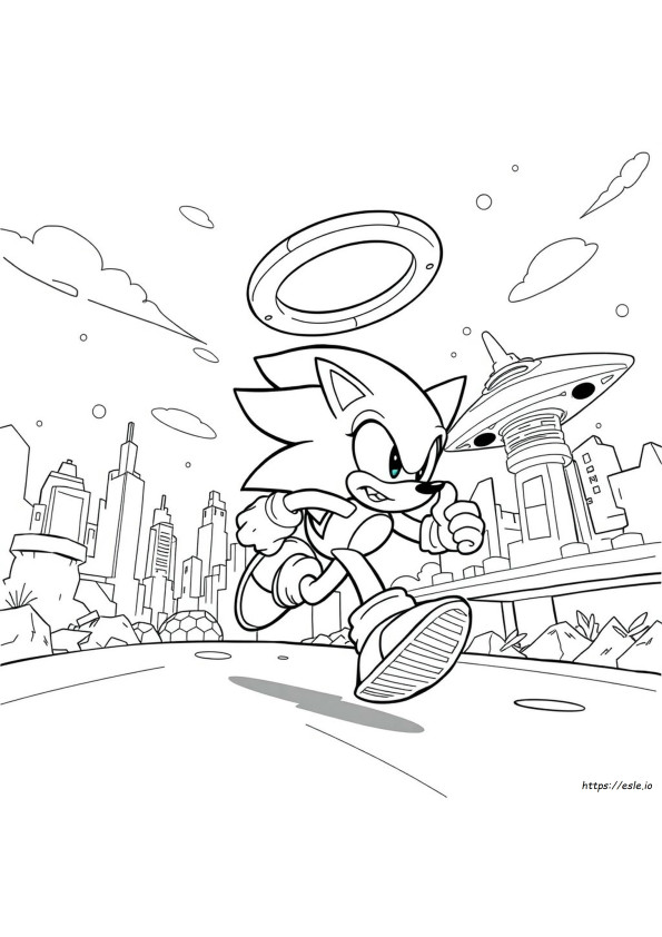 Coloriage Sonic 2 Dessin