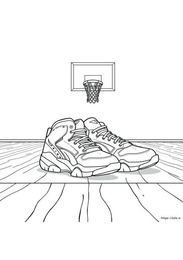Gambar Mewarnai Sepatu Basket