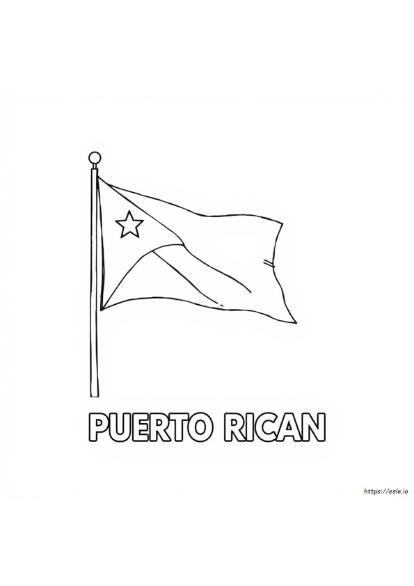 Puerto Rico-I Zászló Kifestő