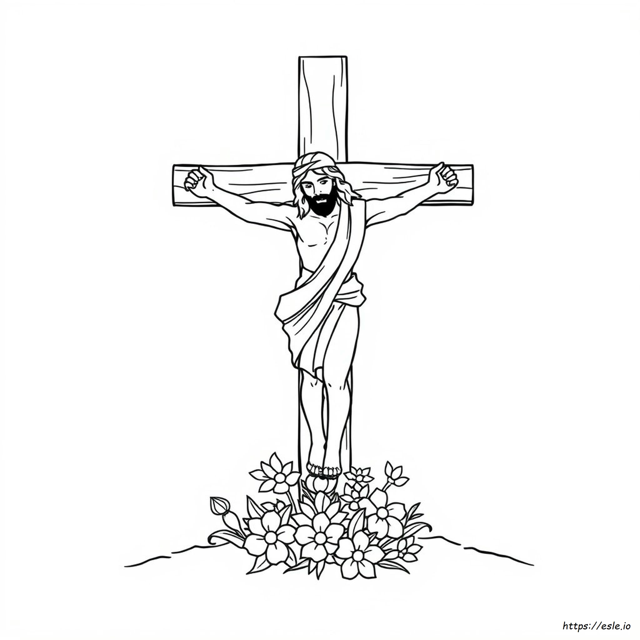 Mirad A Cristo Para Colorear