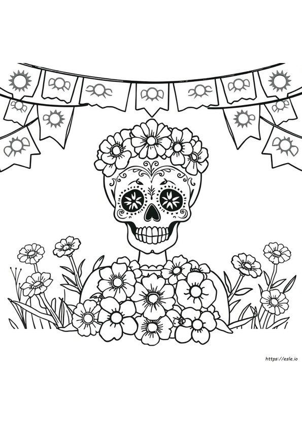 Kolorowanki Calavera "Dia De Los Muertos"