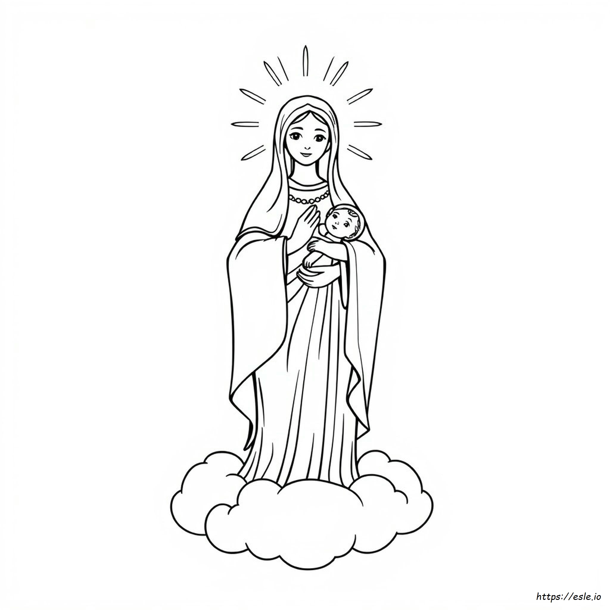 Nuestra Señora De Gracia Para Colorear