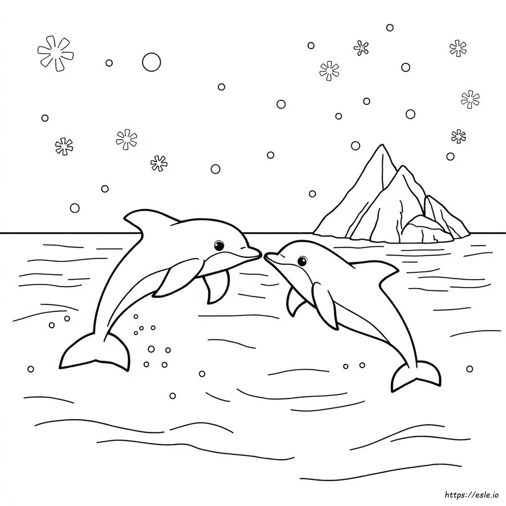 Coloring Pages Of Winter The Dolphin