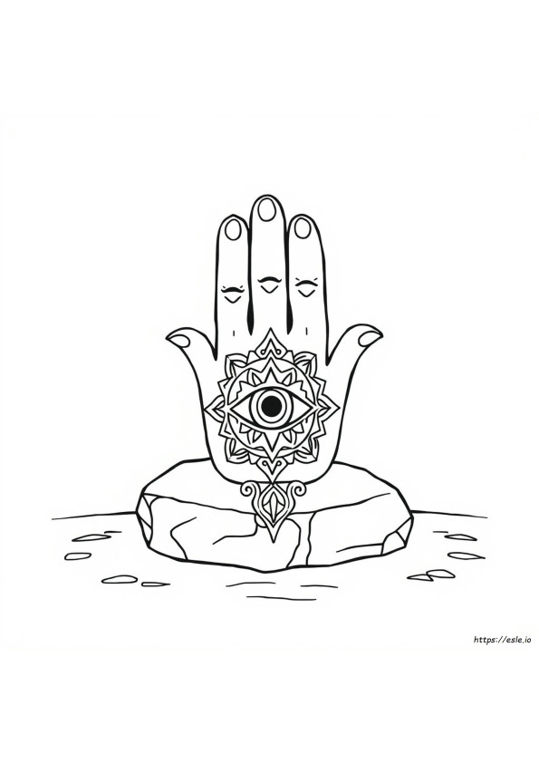 Free Hamsa Coloring Page