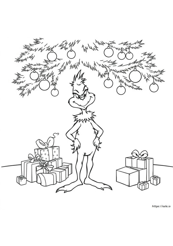 Free Printable Grinch Coloring Page