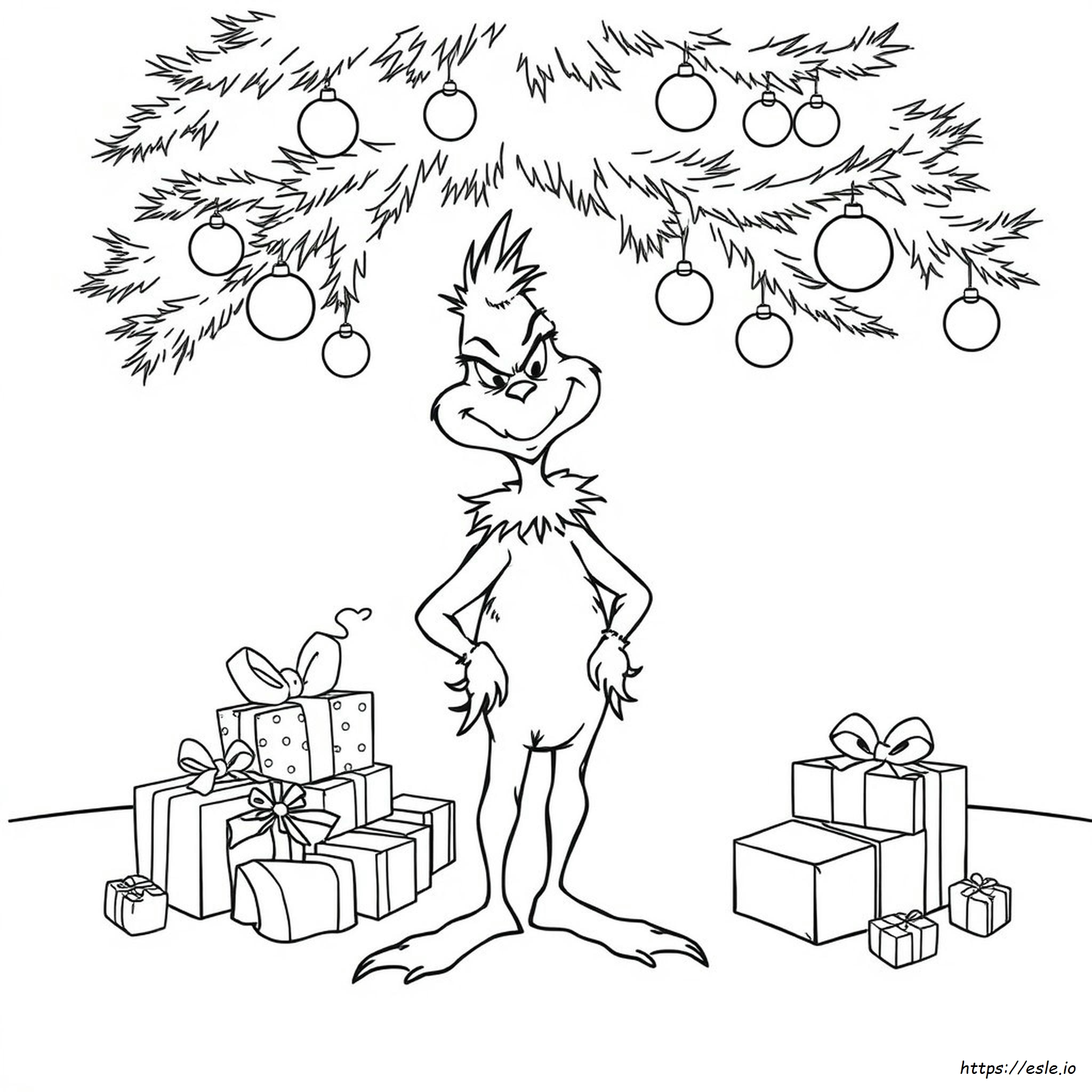 Página Para Colorear Del Grinch Imprimible Gratis