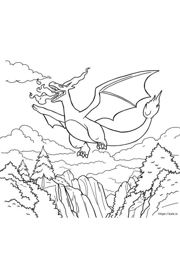 Charizard Pokémon Da Colorare