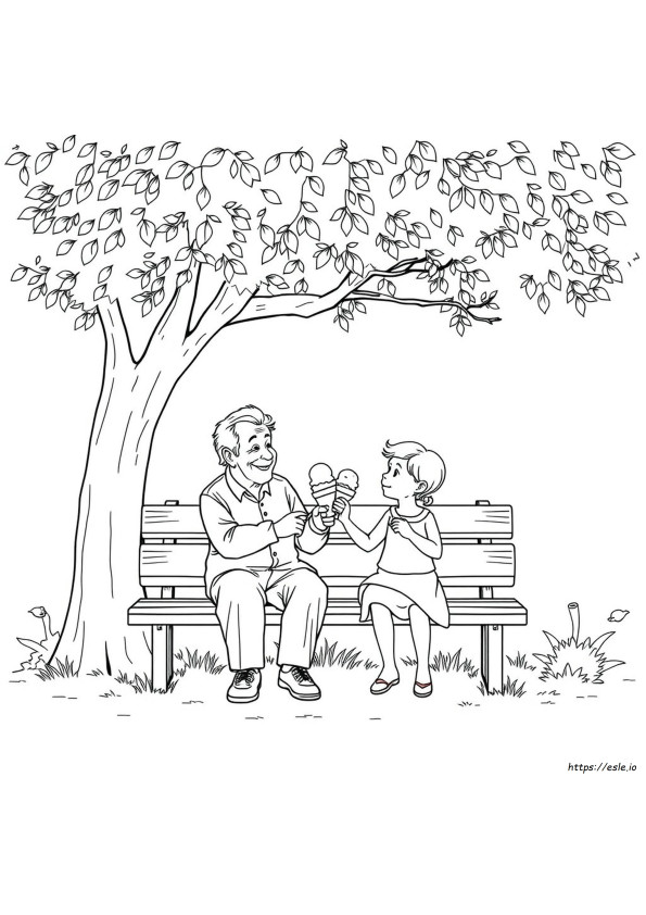 Grandparents Day Colouring Pages