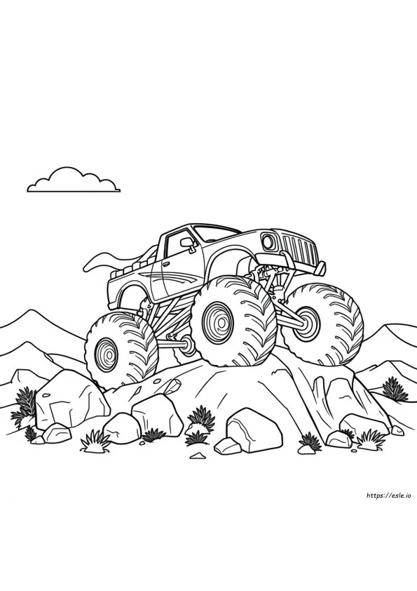 Monster Truck Colouring Pages Free