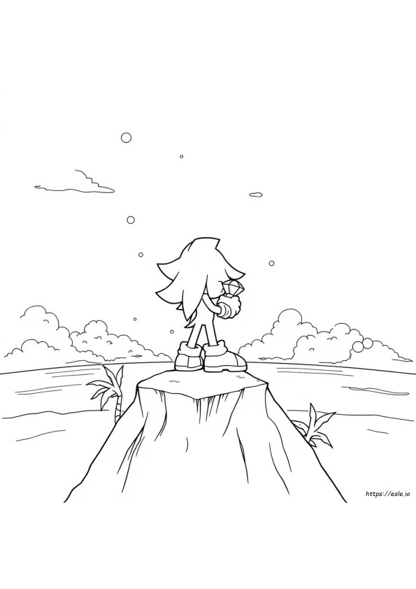 Knuckles Sonic For Coloring