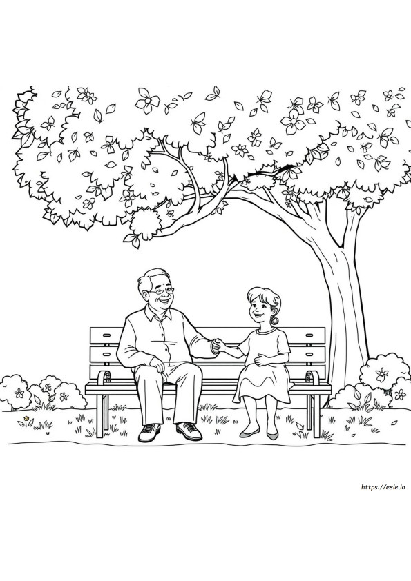 Grandparents Day Colouring Sheet