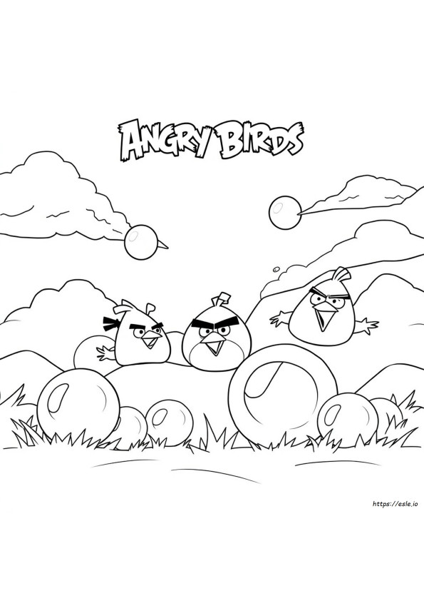 Angry Birds Bubbles Ausmalbilder