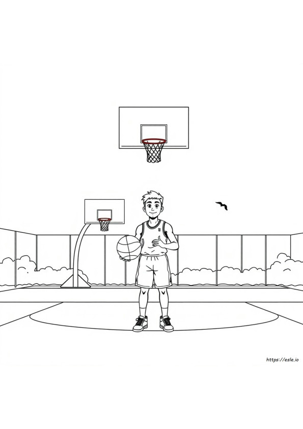 Bola Basket Mewarnai