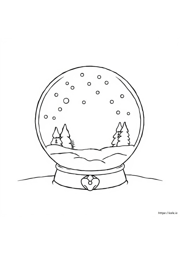 Palla Di Neve Vuota Da Colorare