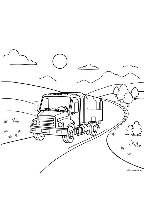 Gambar Mewarnai Truk