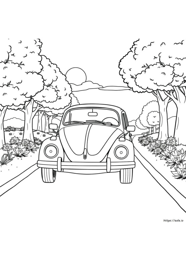 Volkswagen Beetle Coloring Pages