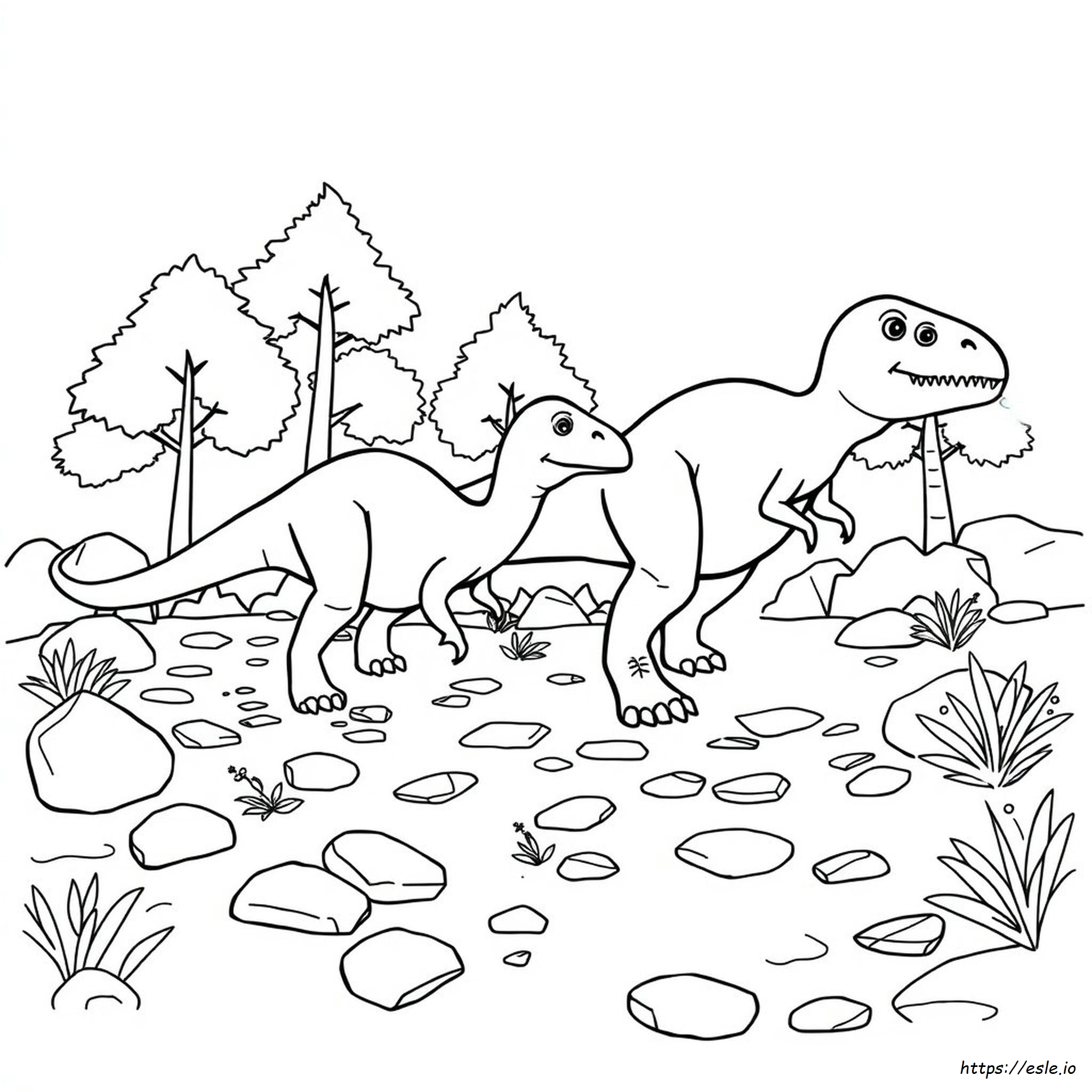 Dinosaur Feet Coloring Page