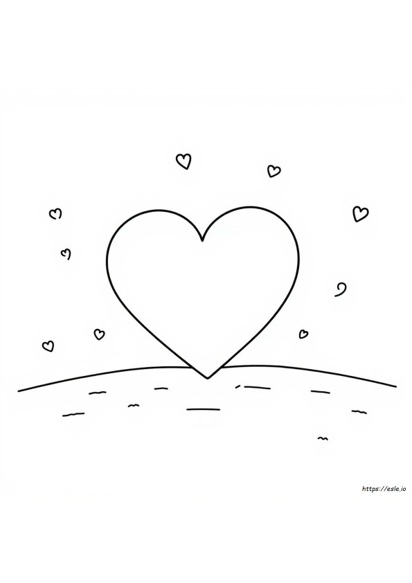 Heart Coloring Page For Preschool