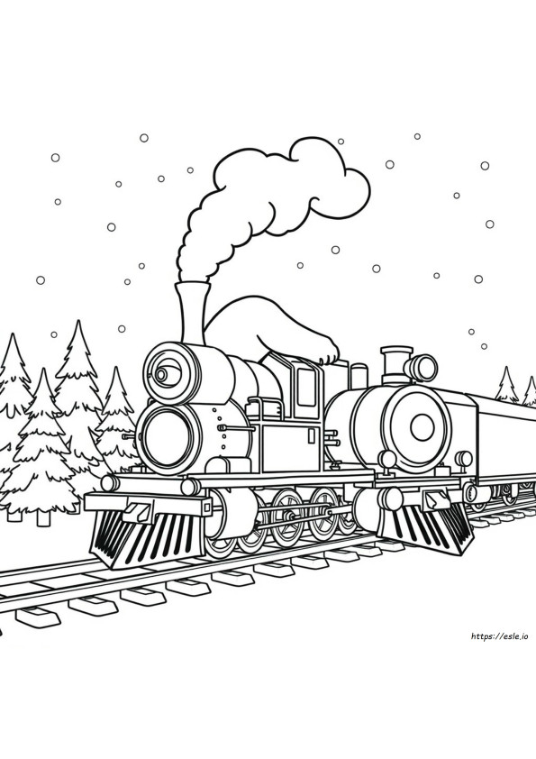 Kereta Uap Polar Express, Gambar Mewarnai