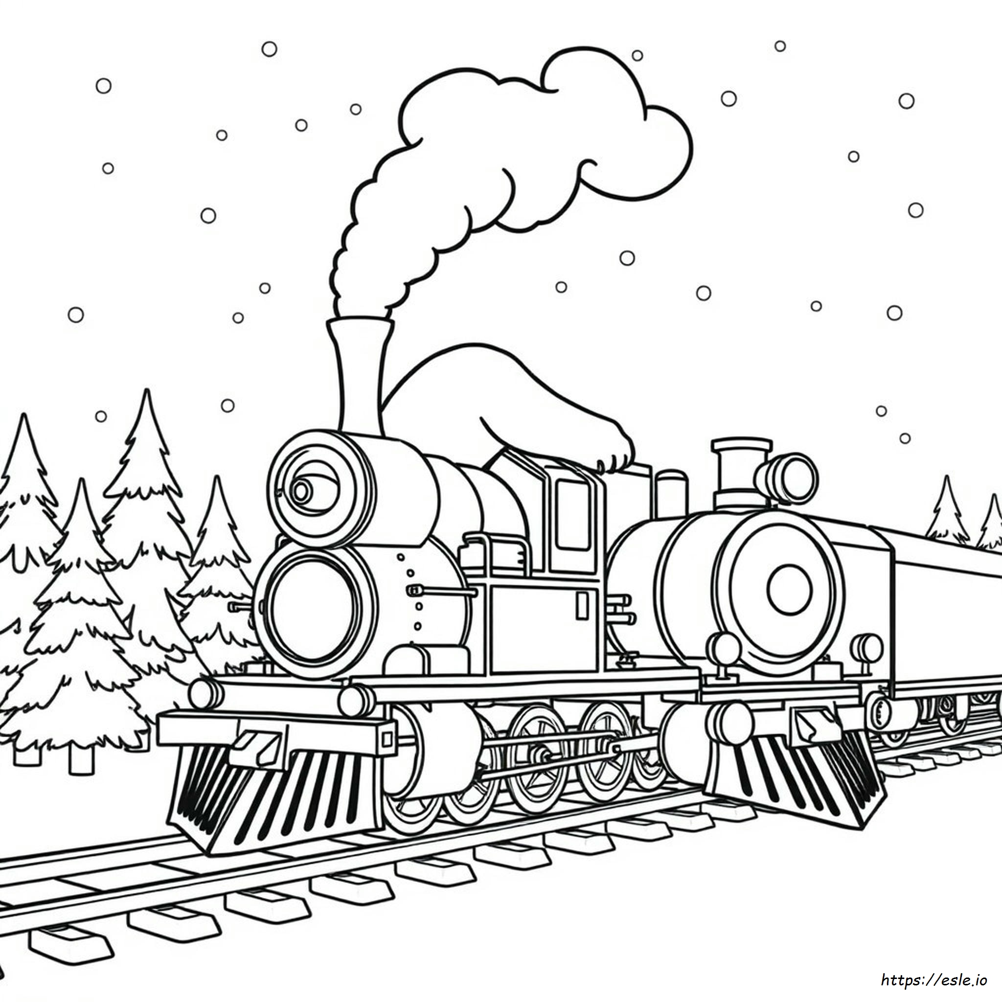 Polar Express Dampfzug Ausmalbilder
