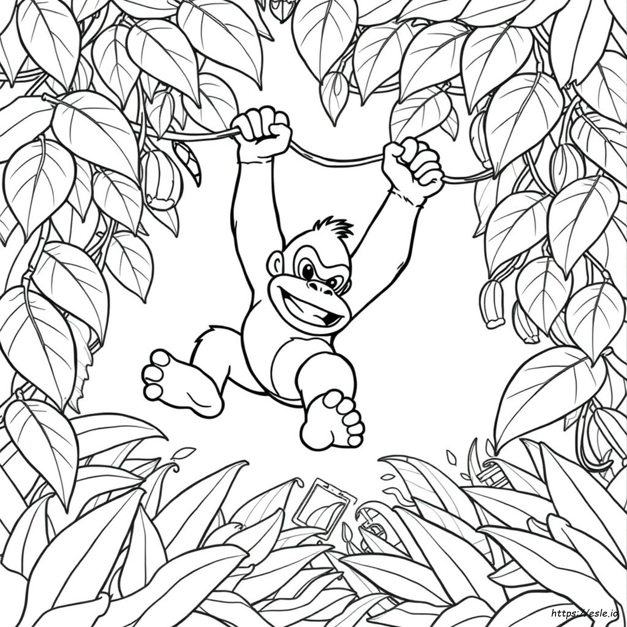 Donkey Kong Coloring Pages Free