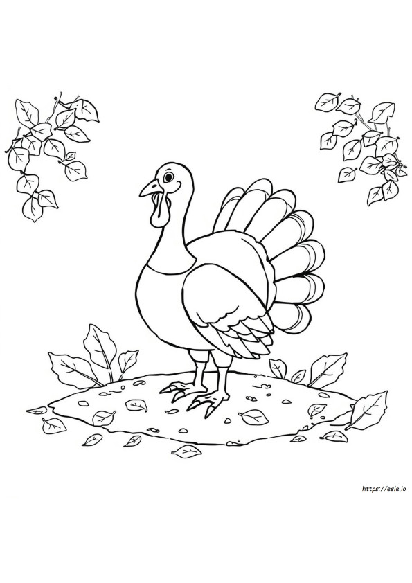 Turkey Foliage Coloring Page Crayola.Com