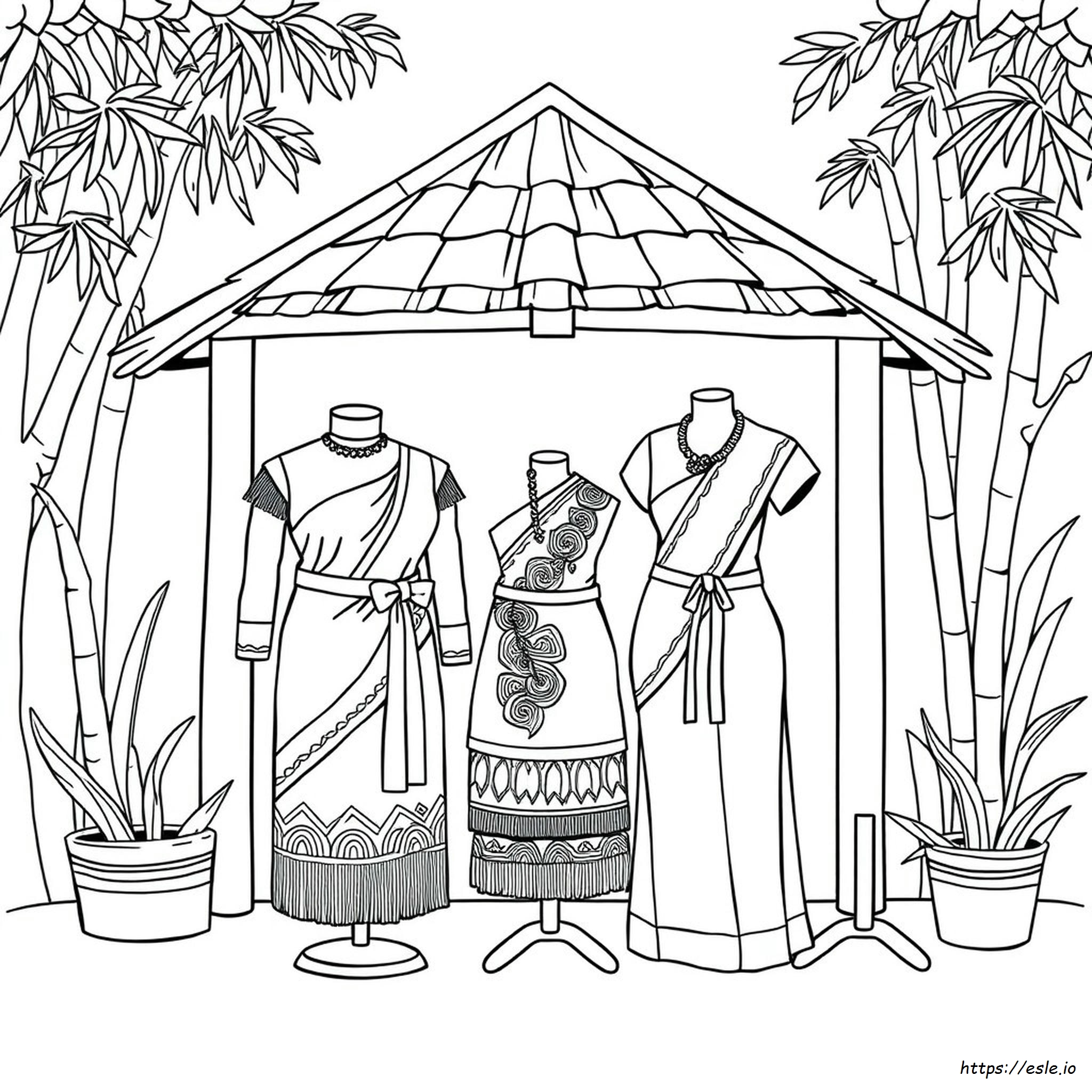 Costume Traditional Filipino Coloring Pages
