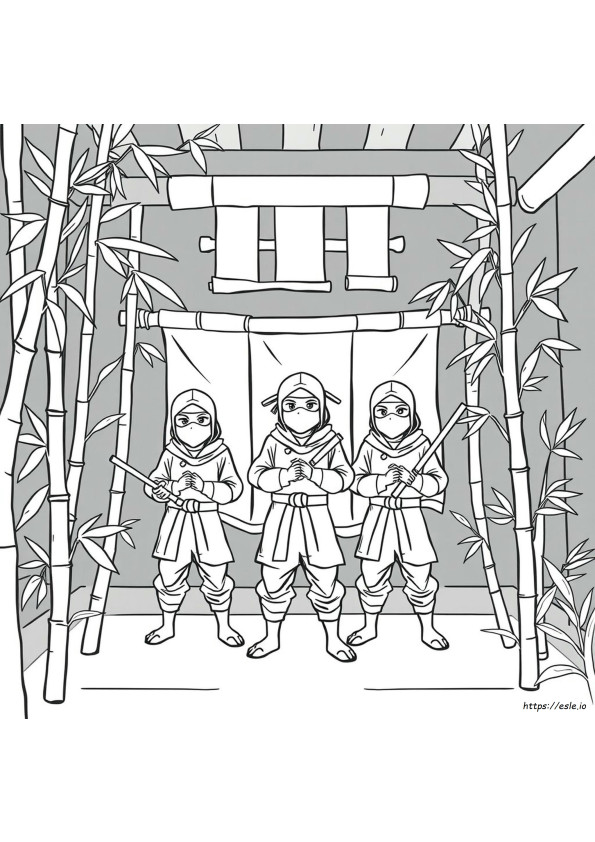 Gambar Mewarnai Ninja