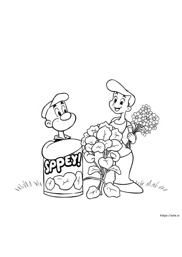 Coloriages Popeye Et Olive Oyl