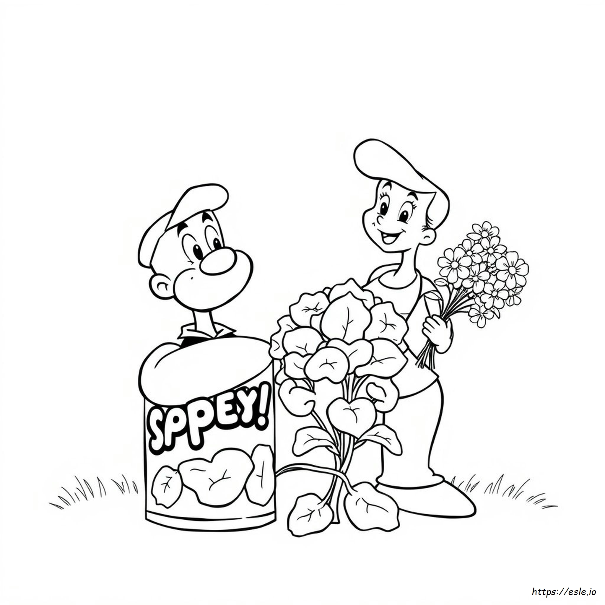 Popeye And Olive Oil Coloring Pages