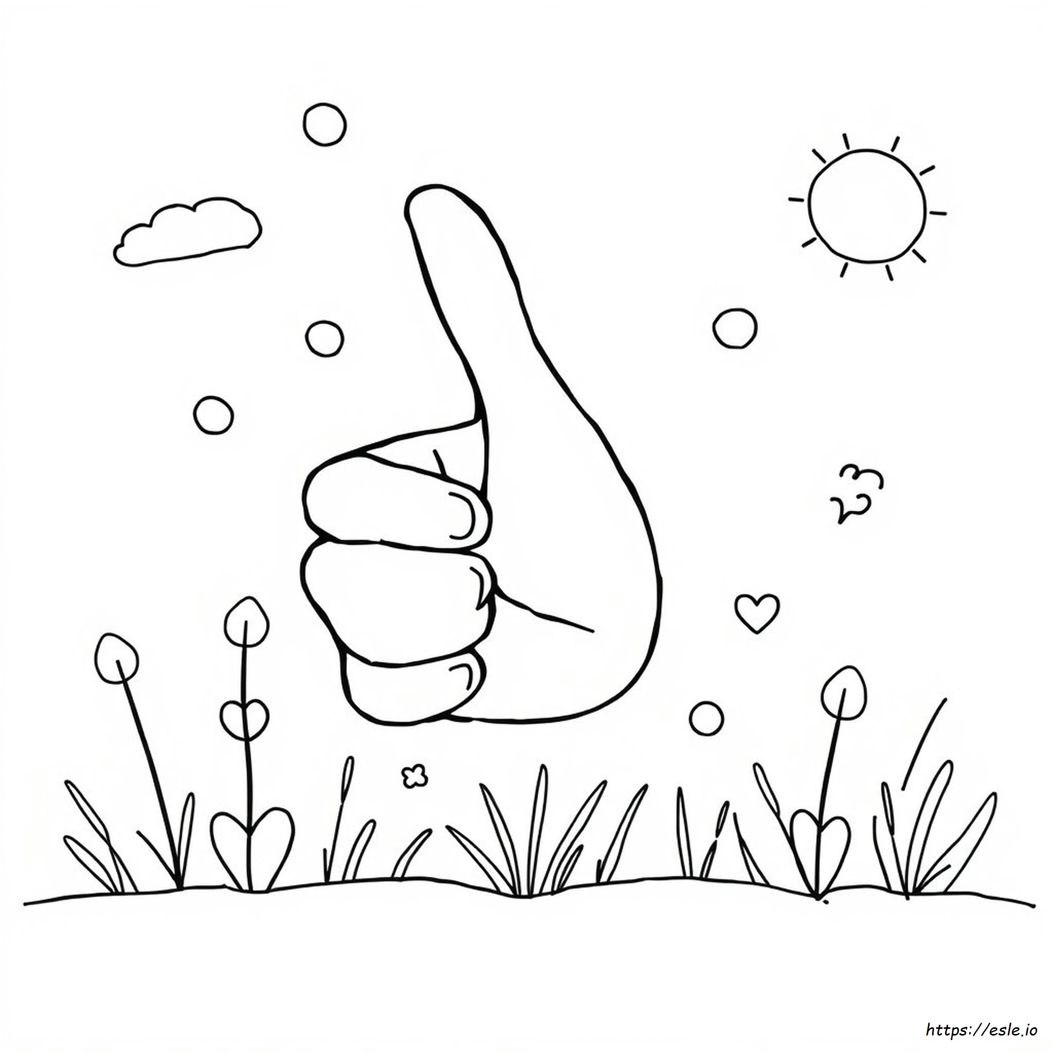 Thumbs Up Coloring Page