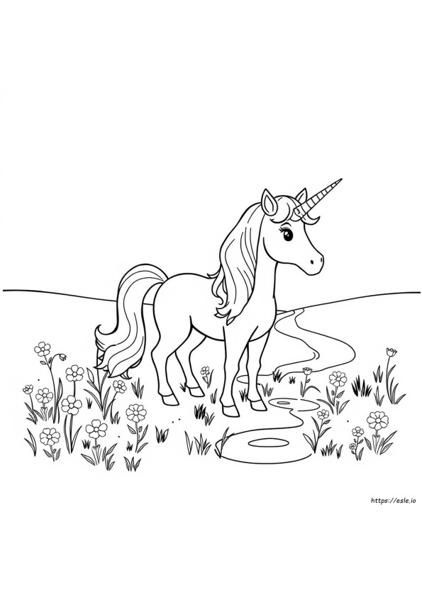 Easy Cute Unicorn Coloring Pages