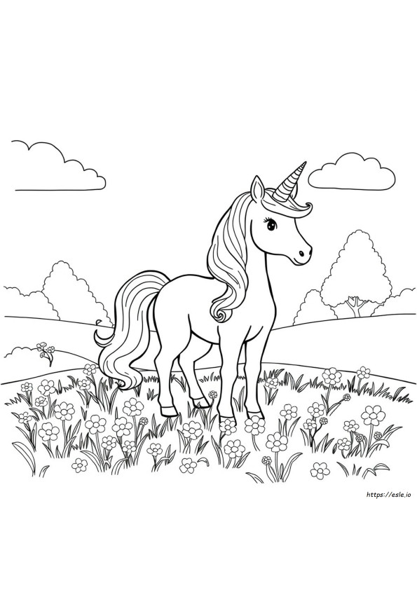 Einhorn Ausmalbilder Ganze Seite