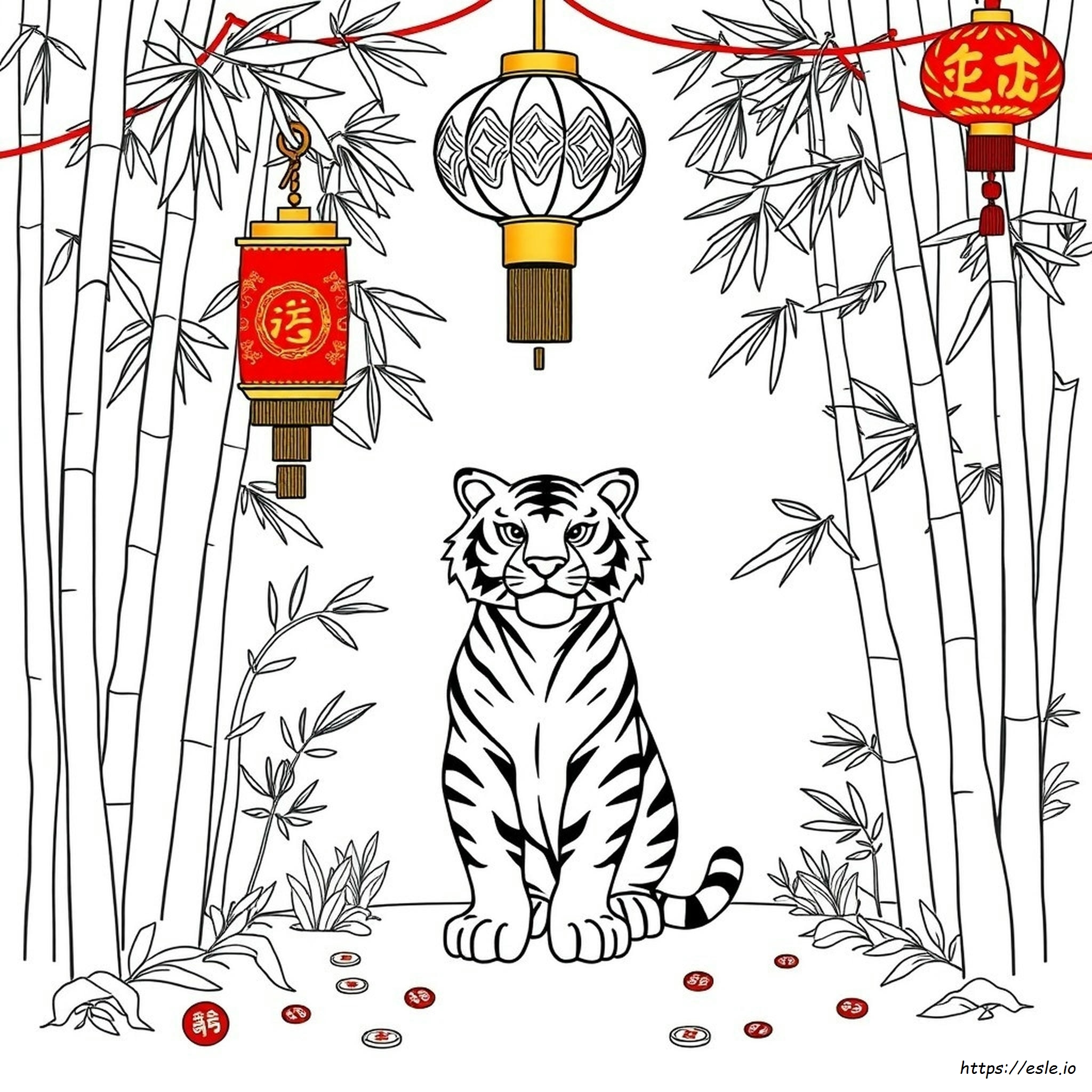 Year Of The Tiger Coloring Page