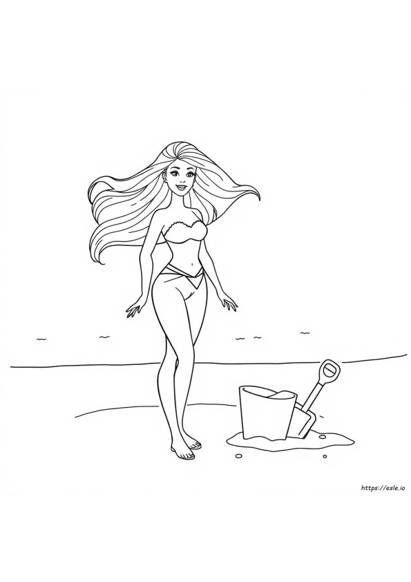 Barbie Drawing Coloring Page