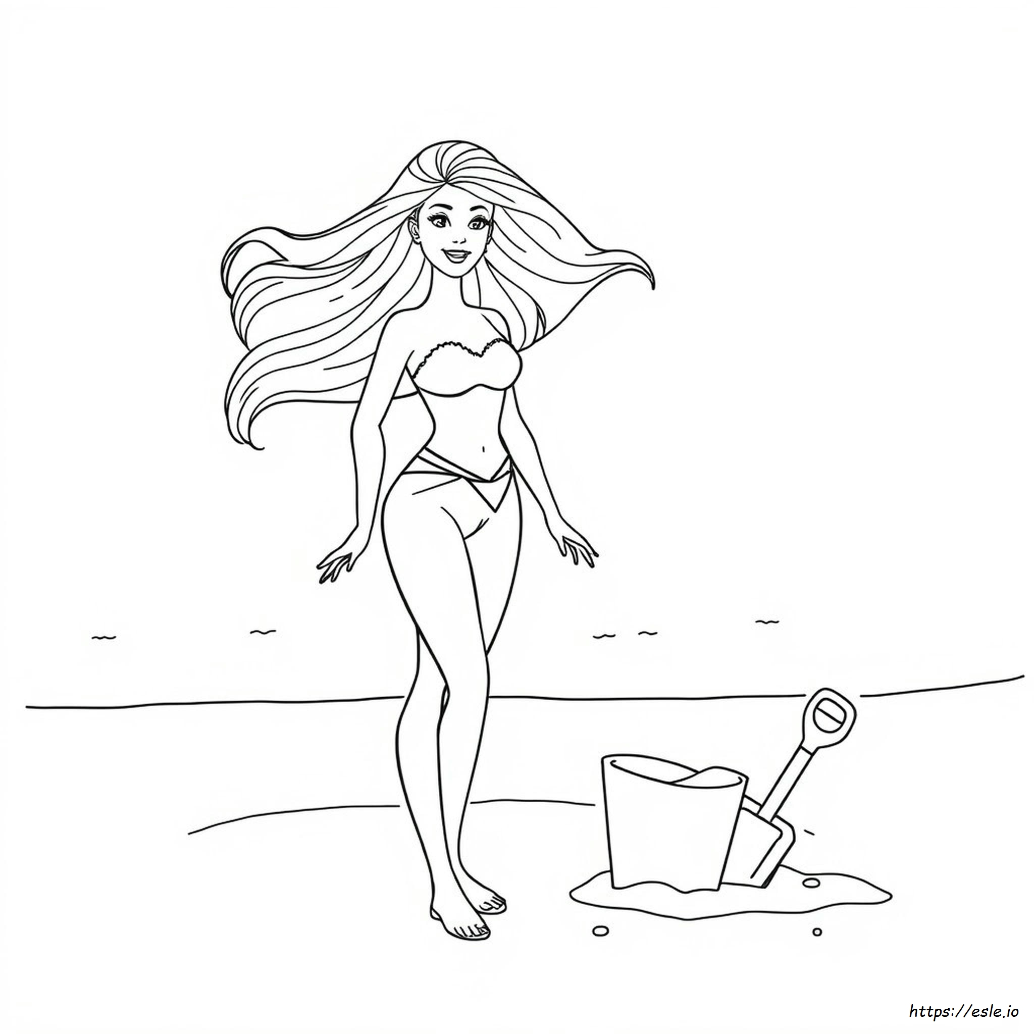 Barbie Drawing Coloring Page