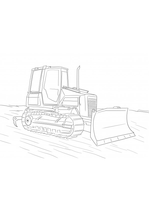 Caterpillar Bulldozer is ready to be printed and colored for free