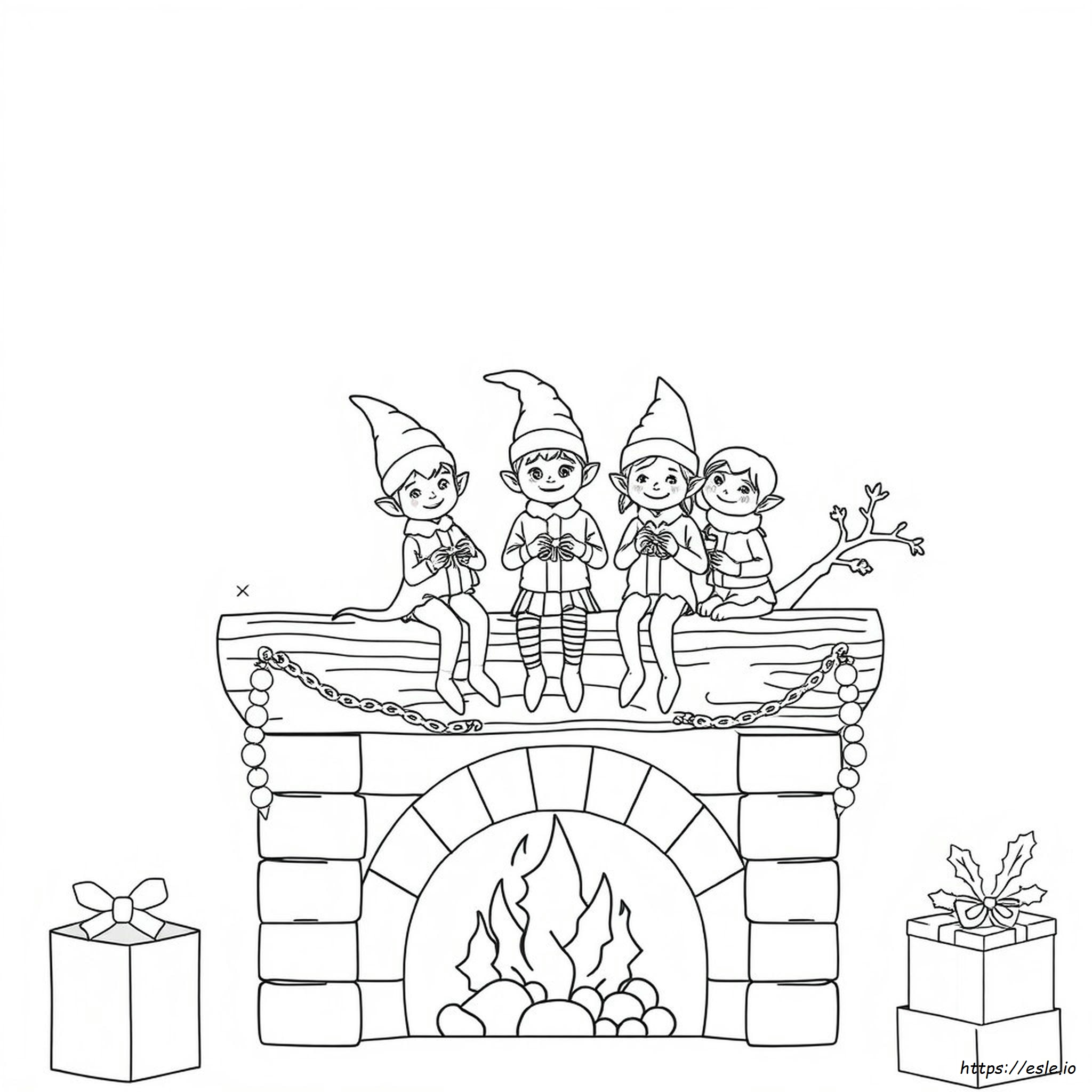 Elves On The Shelf Coloring Pages
