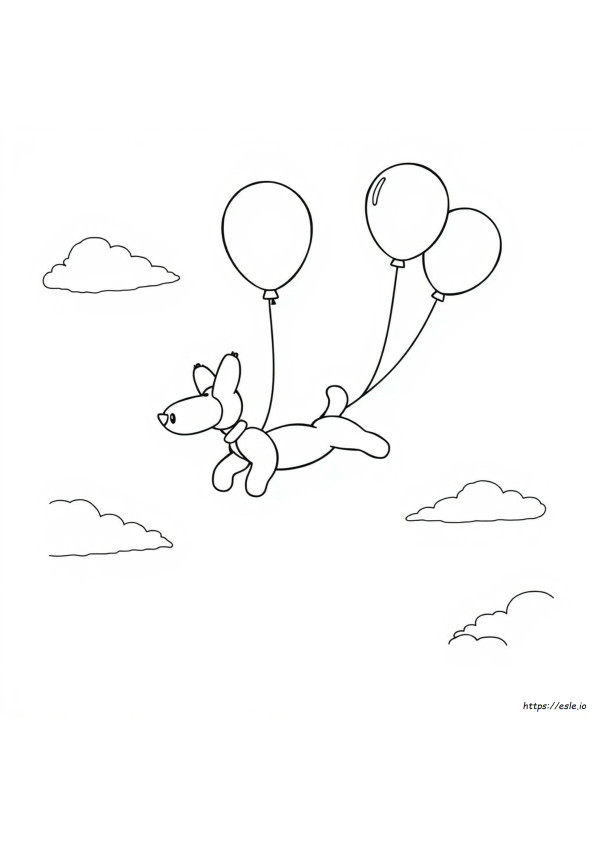 Cachorro Balão Para Colorir