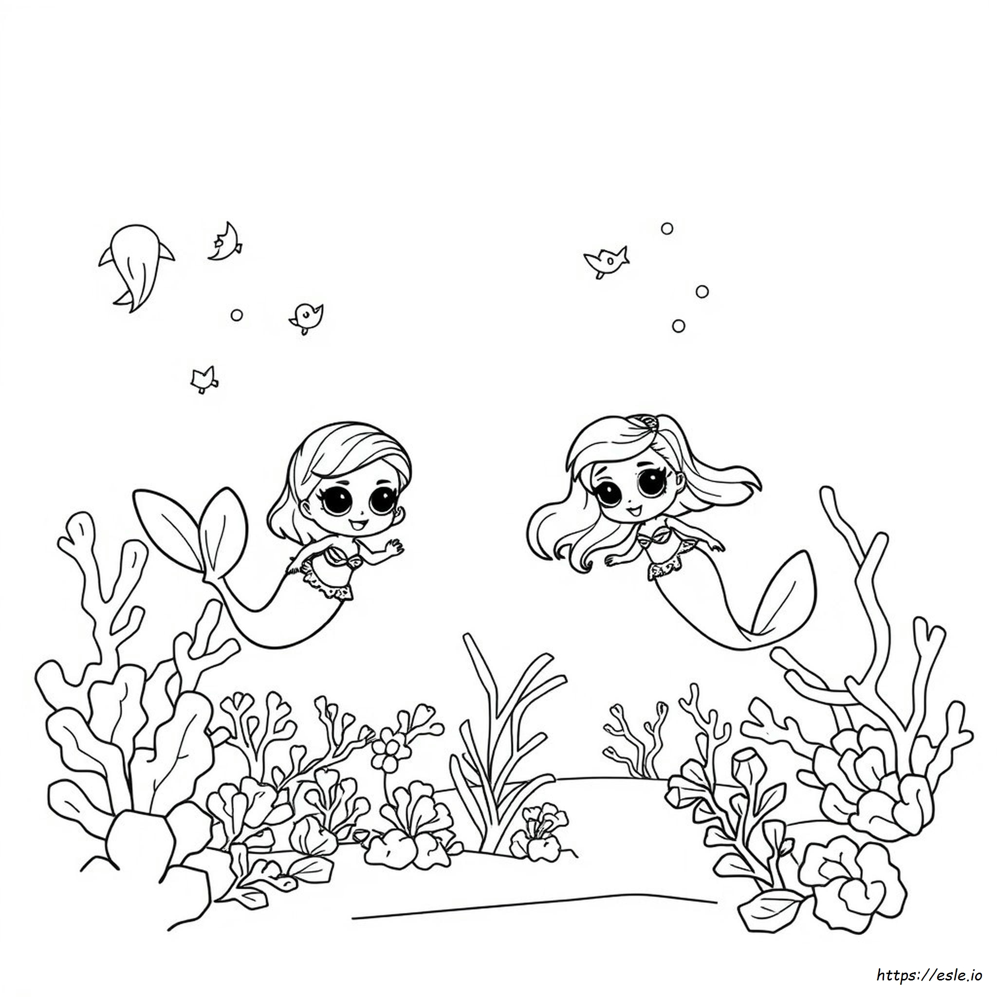 Lol Mermaid Colouring Pages