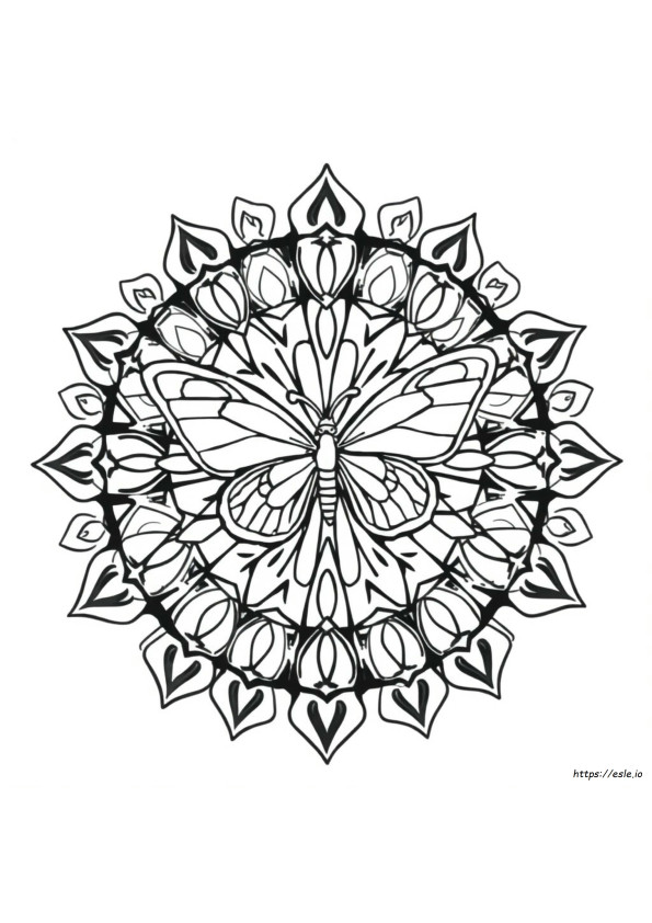 Mandala Farfalla Da Colorare Per Adulti