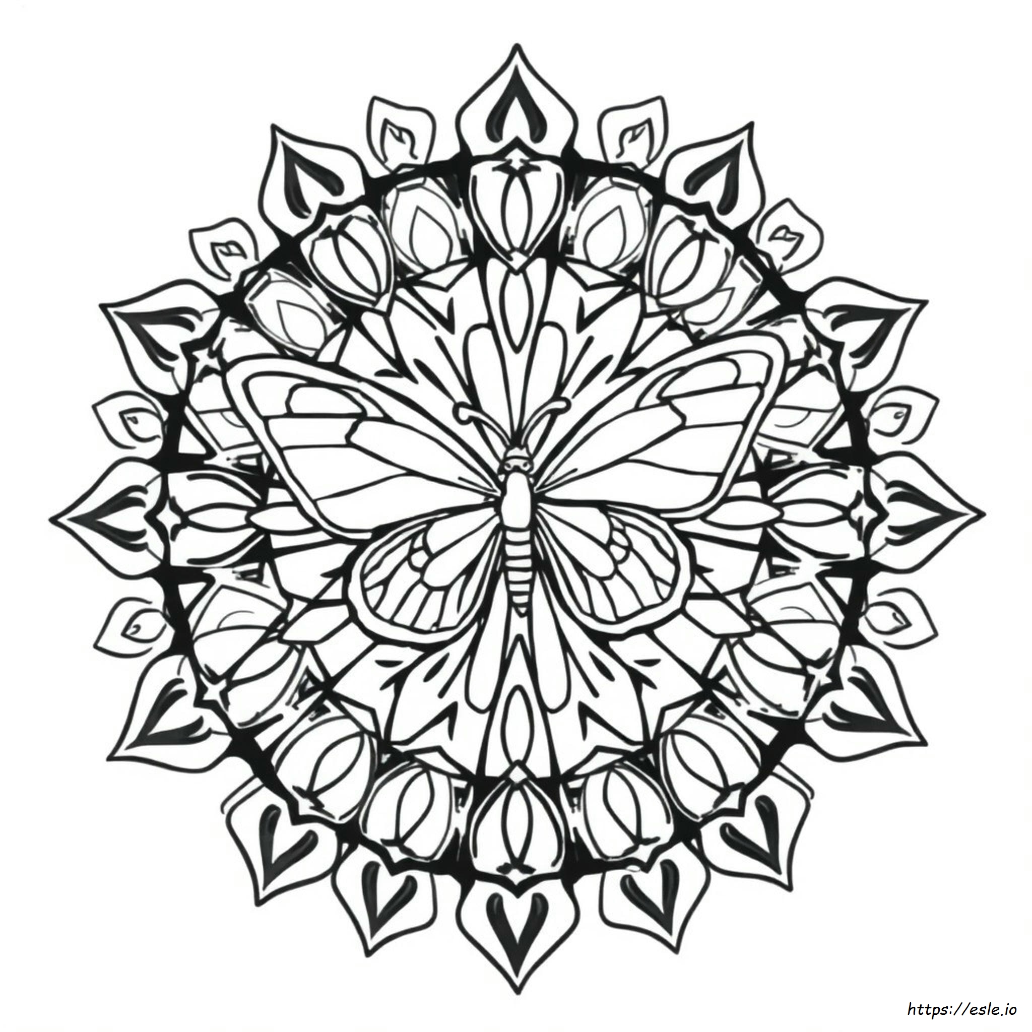 Butterfly Mandala Coloring Pages For Adults