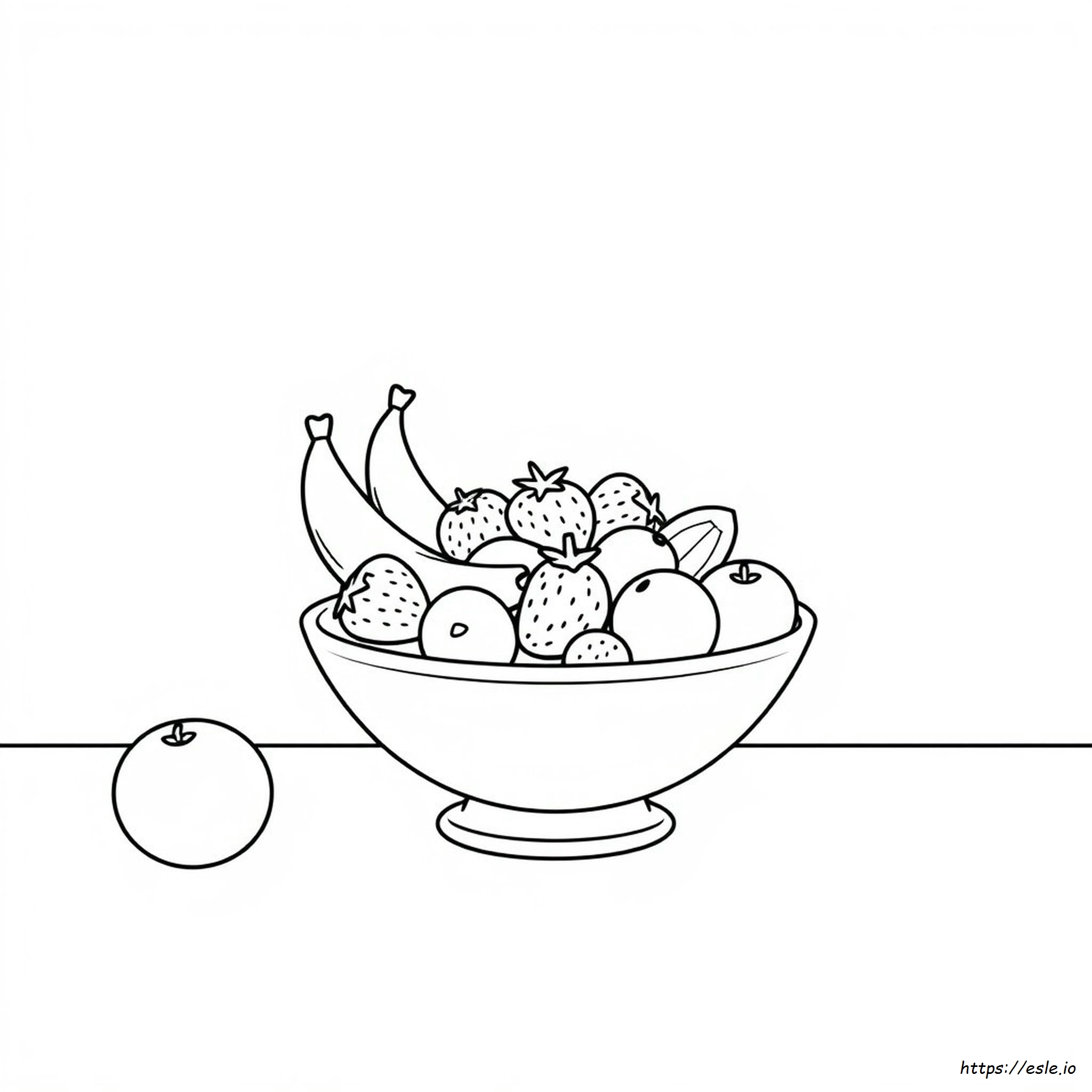 Salada De Frutas Para Colorir