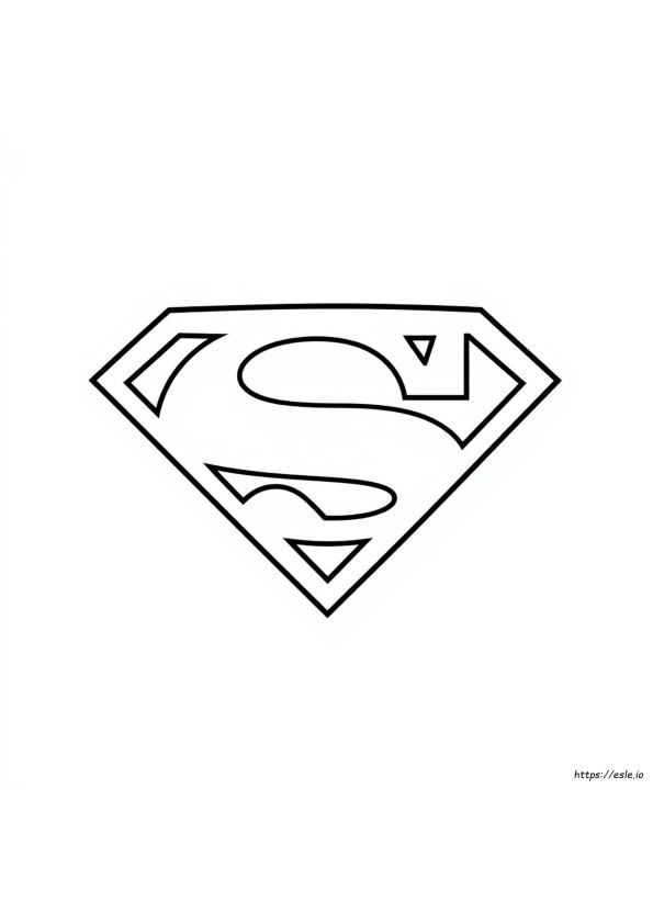 Superman Logo Kleurplaat