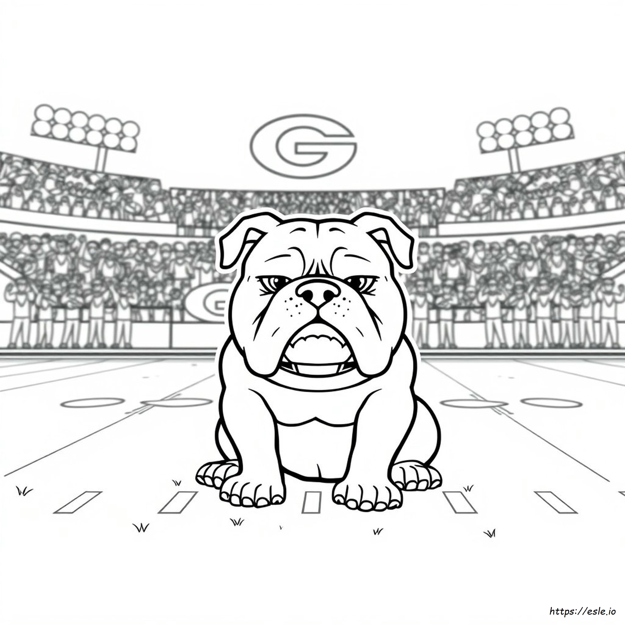 Printable Georgia Bulldog Coloring Page