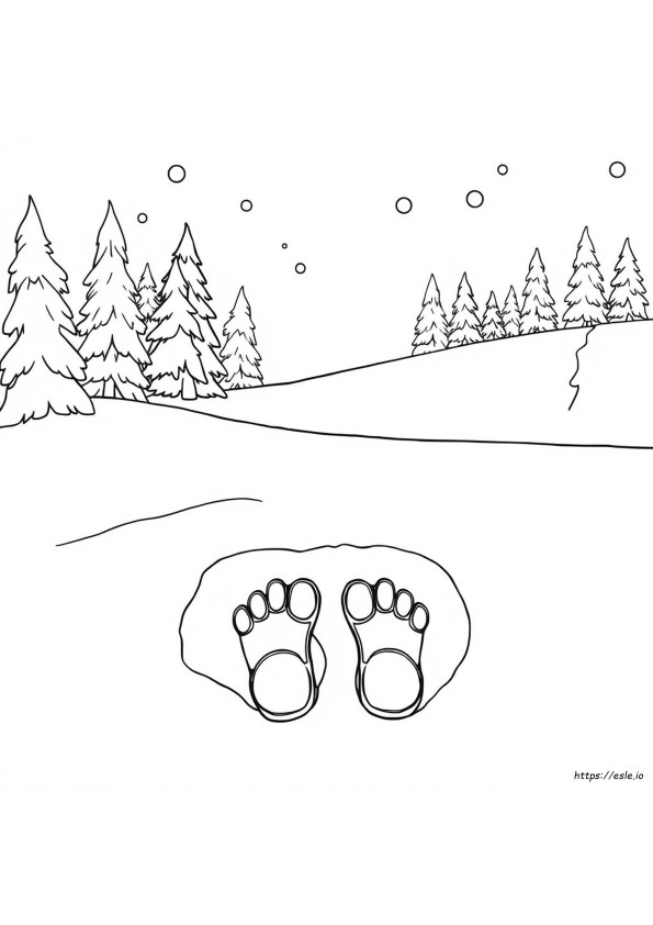 Schneestiefel Malvorlage